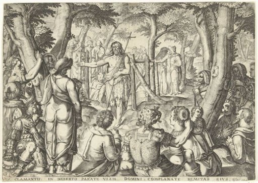 John the Baptist Preaching to a Group of People