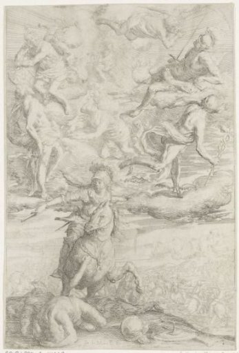 Allegory with Field Marshal and Gods