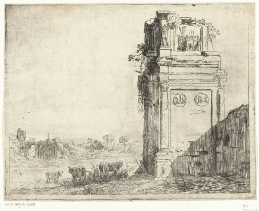 Ruin of the Arch of Constantine in Rome
