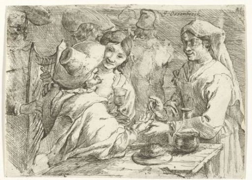 Fortune-teller with a customer