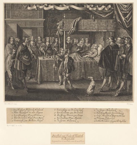 Deathbed of Frederick Henry, Prince of Orange-Nassau on 14 March 1647