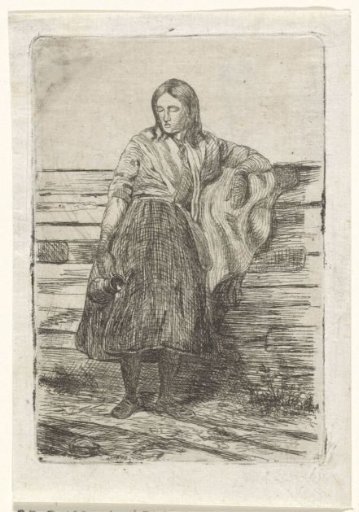 Young Woman by a Fence
