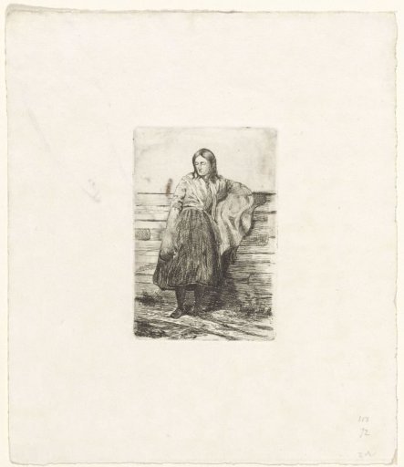 Young Woman by a Fence