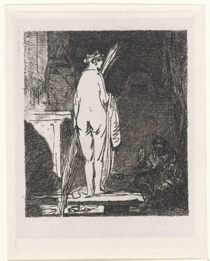 Artist Drawing from a Nude Model