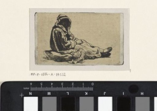 Woman in Oriental Dress on a Cushion