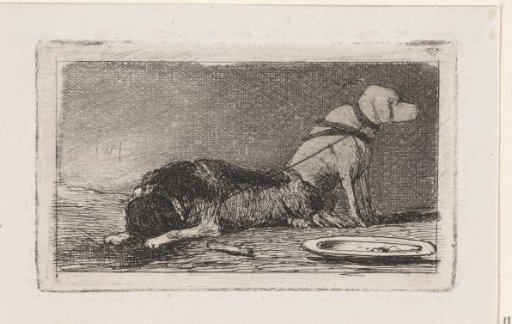 Two Tied Dogs