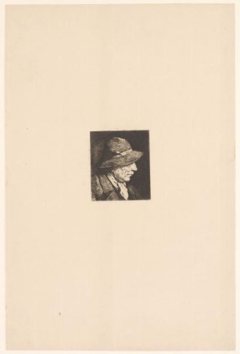 Head of a man with a hat