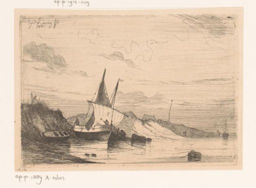 Fishing boat near the dunes of Blankenberge