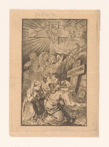Prayer card for Alexandre Louis and Aloïs Stanislas Lion