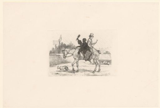 Chimney sweeps on a horse