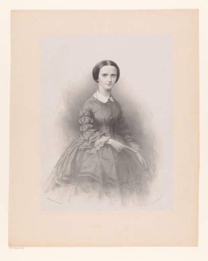 Portrait of an unknown woman with a fan
