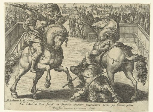Giovanni de' Medici Defeats His Opponent in a Cavalry Duel
