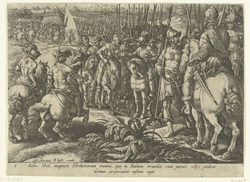 Giovanni de' Medici Forces the Swiss Troops to Retreat