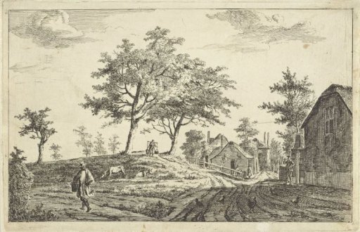 View of a road through a village