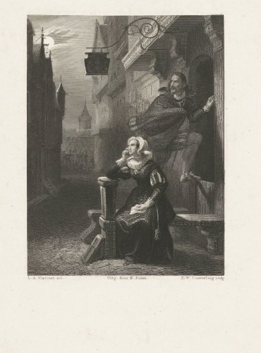 Earl Leicester fleeing into a house