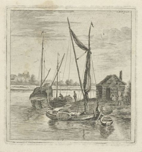River view with ships at the quay