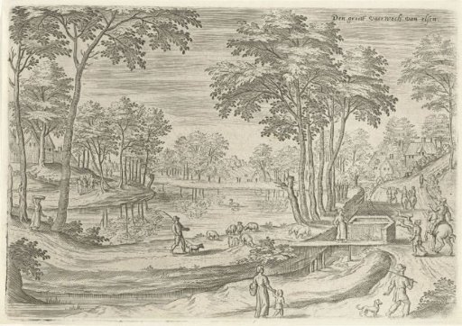 View of the canal of Elsene
