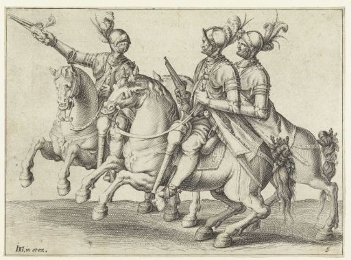 Three Horsemen with Pistols