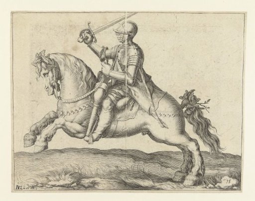Horseman with Raised Sword