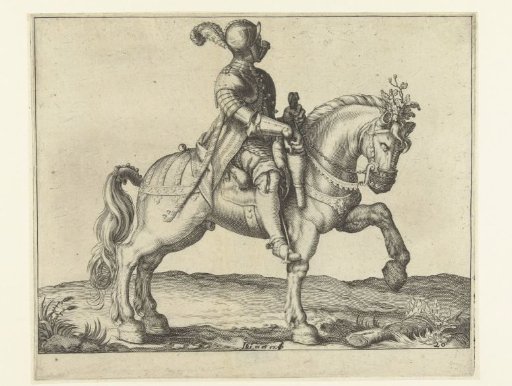 Rider drawing his pistol