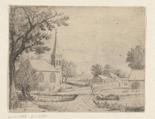 Grave Diggers in Front of a Church
