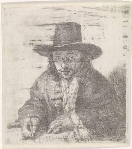Self-portrait of Johannes Lutma, drawing