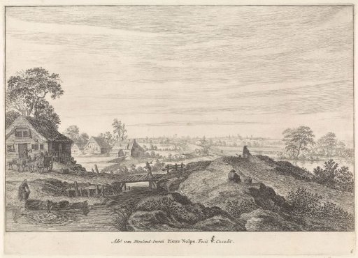 Landscape with farmhouses