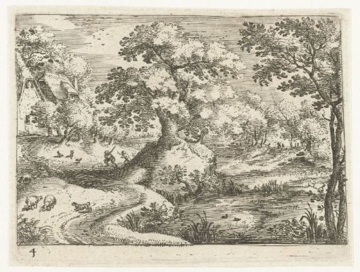 Landscape With Travellers Near Houses