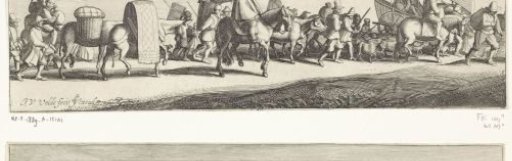 Procession of market vendors and shoppers