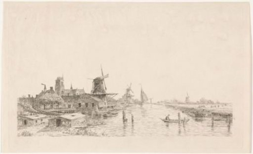 River Landscape with Village and Sawmill