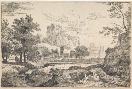 Arcadian Landscape with a Shepherd and Shepherdess in the Foreground
