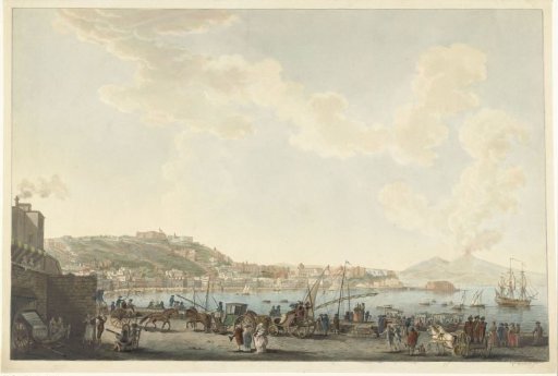 View of the harbour of Naples