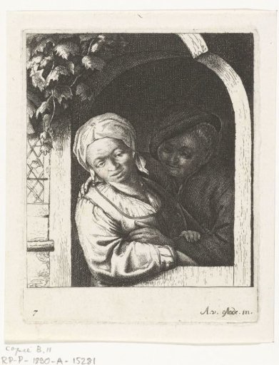 Peasant couple in a doorway