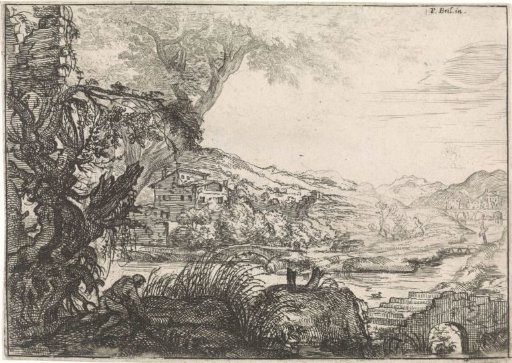 Landscape with a man