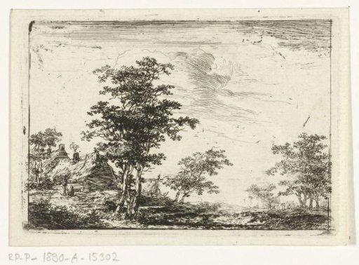 Farmhouse with a smoking chimney