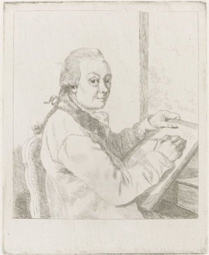 Portrait of the artist Johannes Janson, drawing