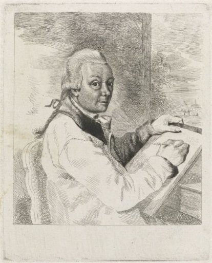 Portrait of the artist Johannes Janson, drawing
