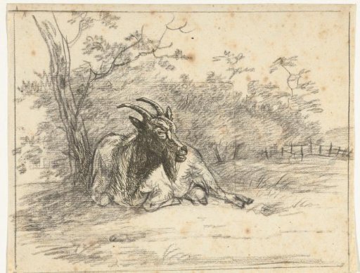 Reclining goat