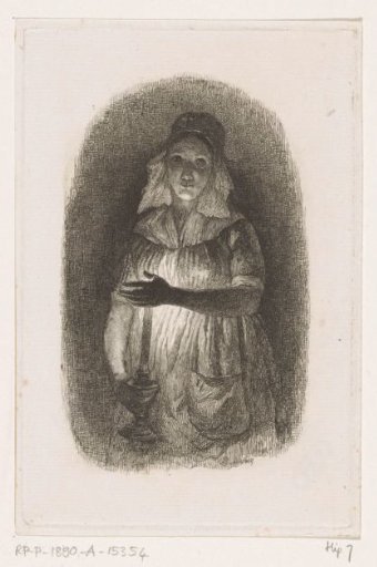 Maid with a lit candle