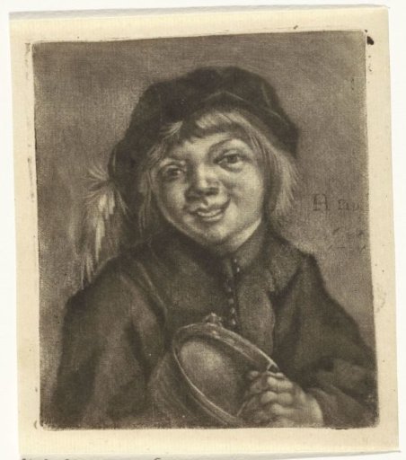 Boy with a bowl and a spoon