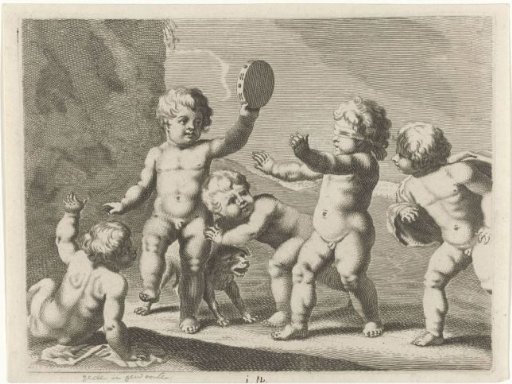 Children playing blind man's bluff
