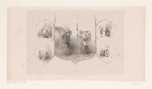 Two men at a gate