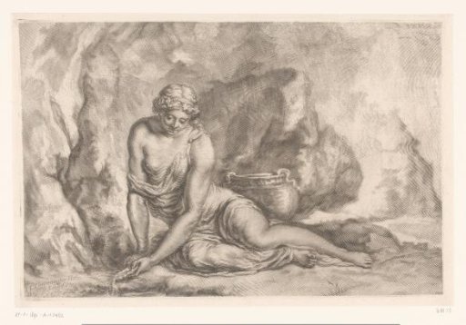 Venus Drawing Water with a Shell