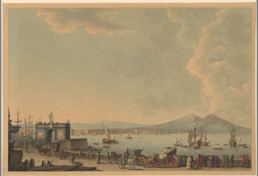 View of the Quay of Catania and Mount Etna