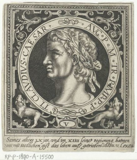Portrait of Claudius on a medallion