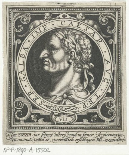 Portrait of Emperor Galba on a medallion