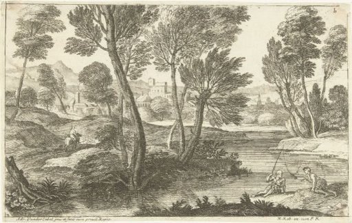 Landscape with two fishermen