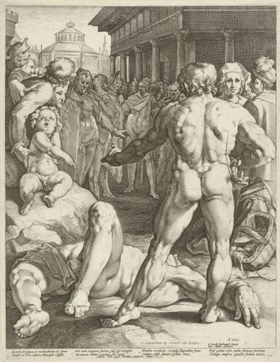 Fight between Odysseus and Irus