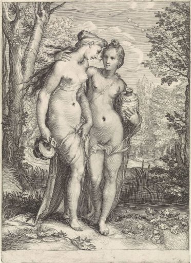 Two of Diana's Nymphs with Water Jugs