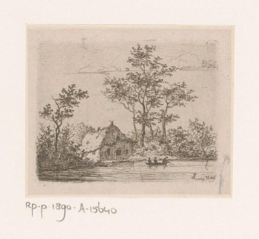 Landscape near Pont-à-Celles with a small building on the water